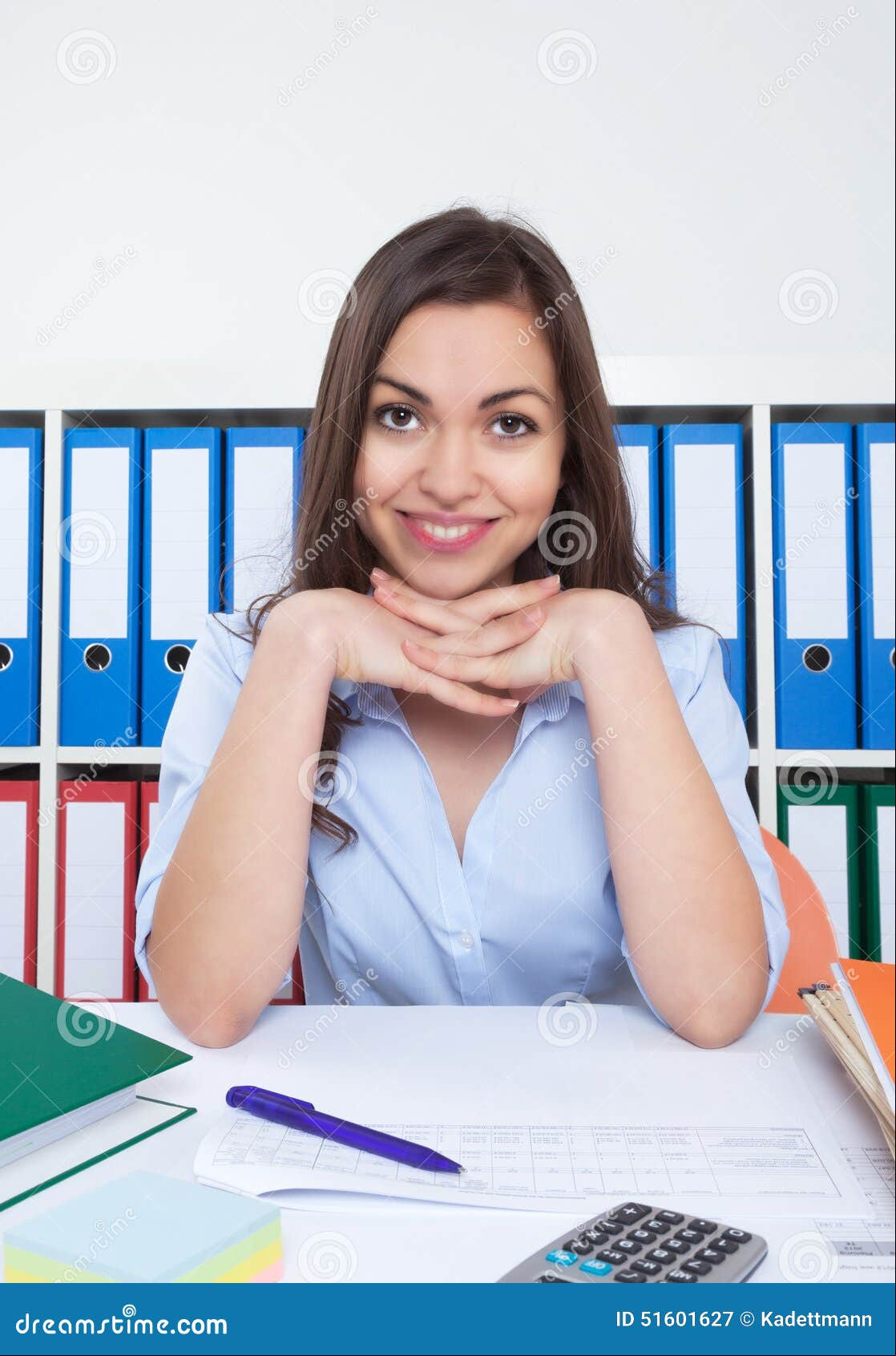 Secretary asian long hair